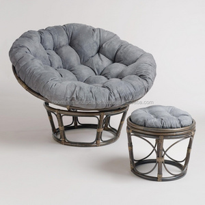 Papasan Taupe Chair Frame, handmade in Vietnam