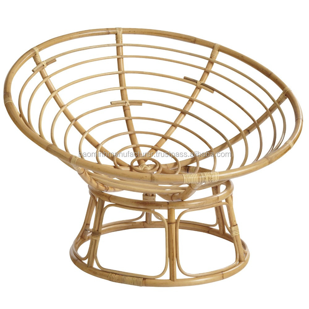 Rattan papasan chair, natural color