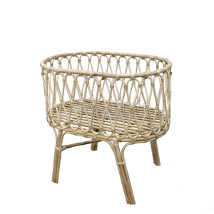 new style design rattan crib bassinet and baby cradle woven wicker baby crib