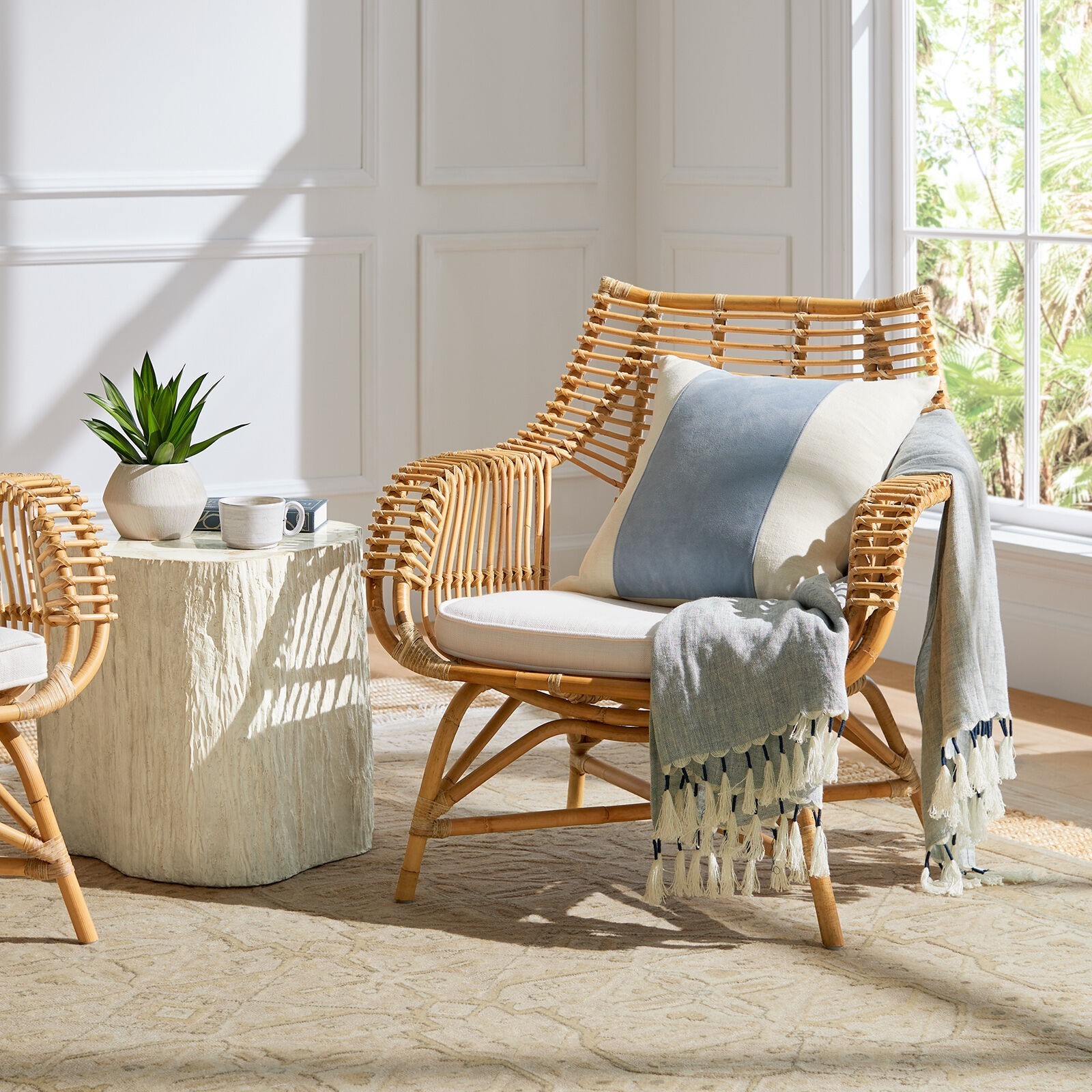 Handmade eco-friendly rattan living room chair from Vietnam