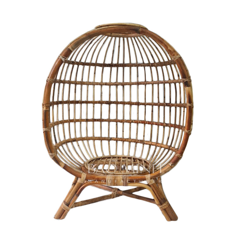 natural vintage classic style rattan egg chair doll and baby toy chair