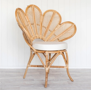 High quality natural color wicker rattan flower chair