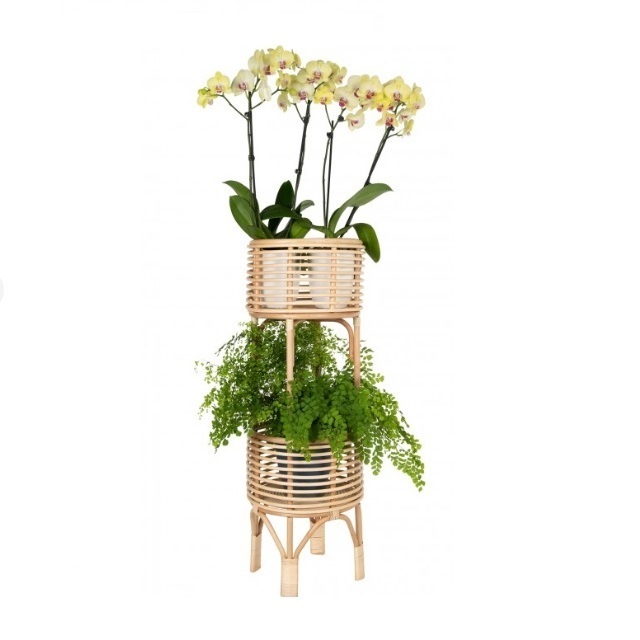 Natural handmade latest model rattan planter stand