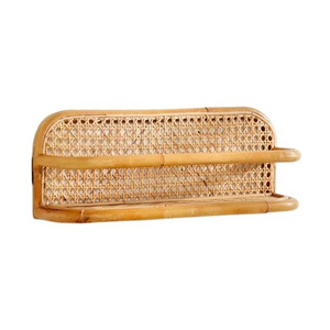 High quality rattan shelf single Two Tiered Wall Shelf display purpose, handmade in Vietnam