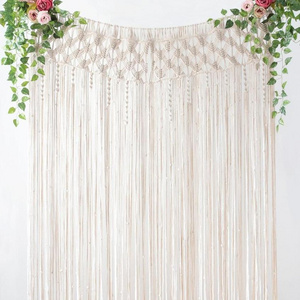 Long cotton rope macrame curtain for bedroom