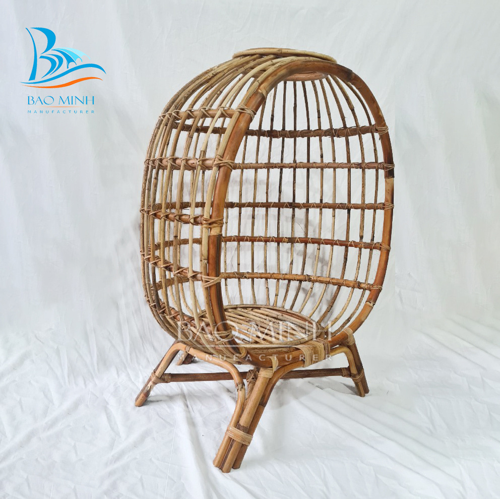 natural vintage classic style rattan egg chair doll and baby toy chair