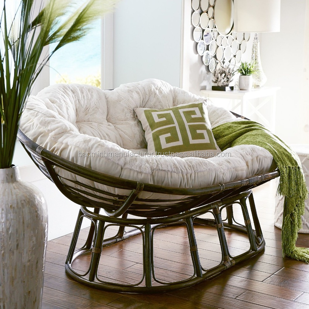 Double seat rattan papasan chair, Baominh wholesaler and exporter