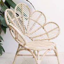 2022 flower rattan chair flower shaped chair