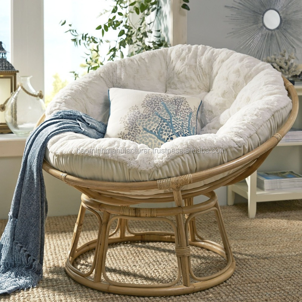 Rattan papasan chair, natural color