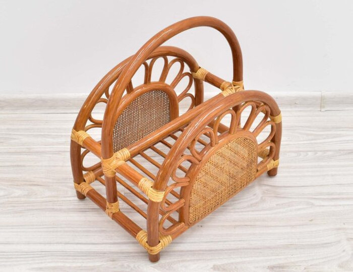 Handwoven Rattan Office Use Books Magazine Store Rack Wholesale  Magazine Holder from Vietnam