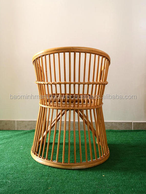 Vintage Boho Rattan Dining Chair