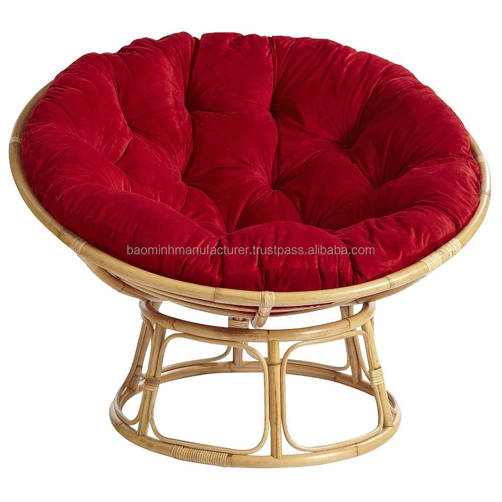 Rattan papasan chair, natural color