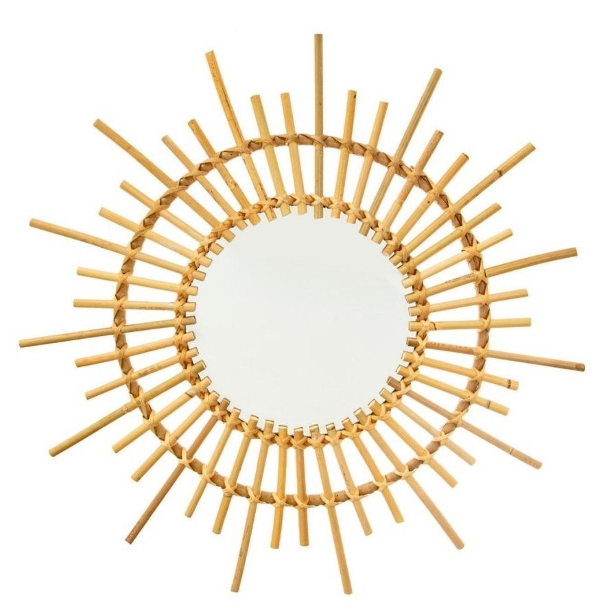 Rattan starburst wall decor from Vietnam