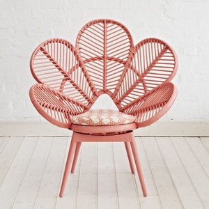 HOT SALE! Premium High Quality Rattan Flower Daisy Chair Natural Home Decor Living Room Manufacturer Rattan Chair