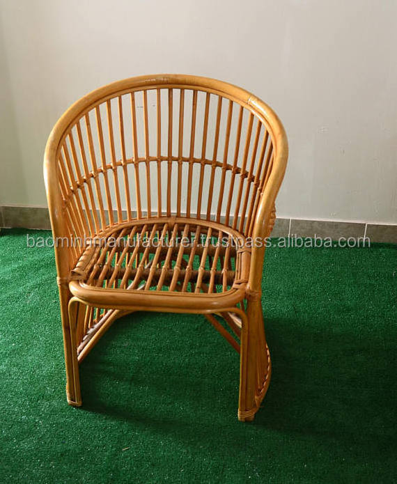 Vintage Boho Rattan Dining Chair