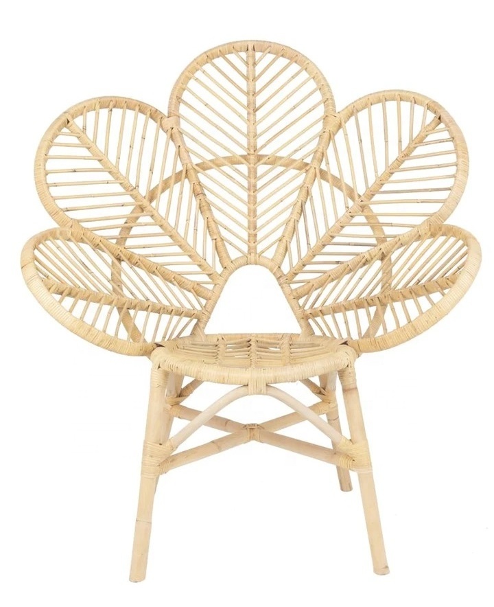 HOT SALE! Premium High Quality Rattan Flower Daisy Chair Natural Home Decor Living Room Manufacturer Rattan Chair