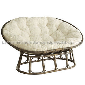 Double seat rattan papasan chair, Baominh wholesaler and exporter