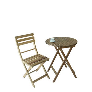 Wooden acacia bistro set outdoor furniture