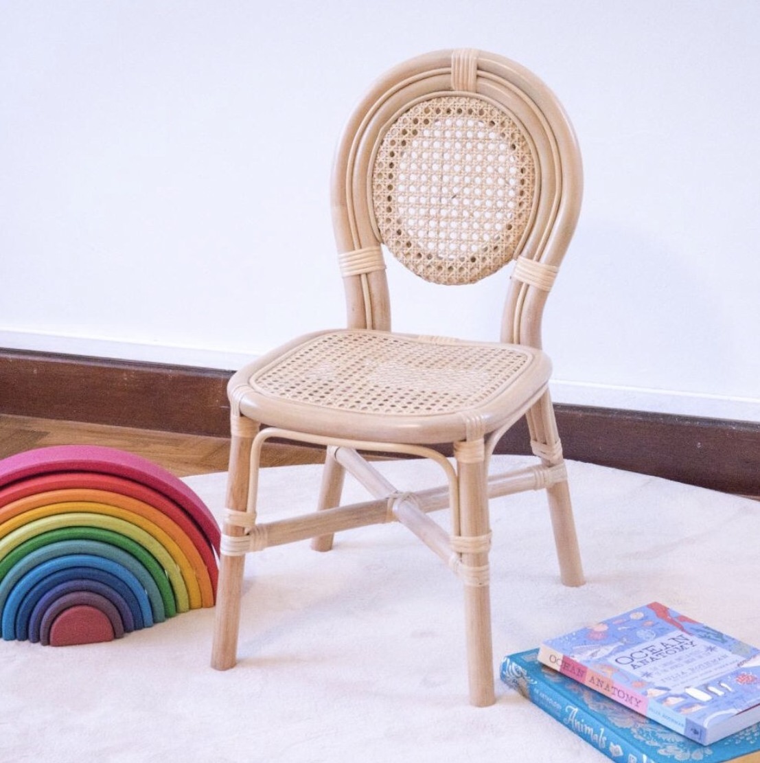 Vintage living room rattan chair