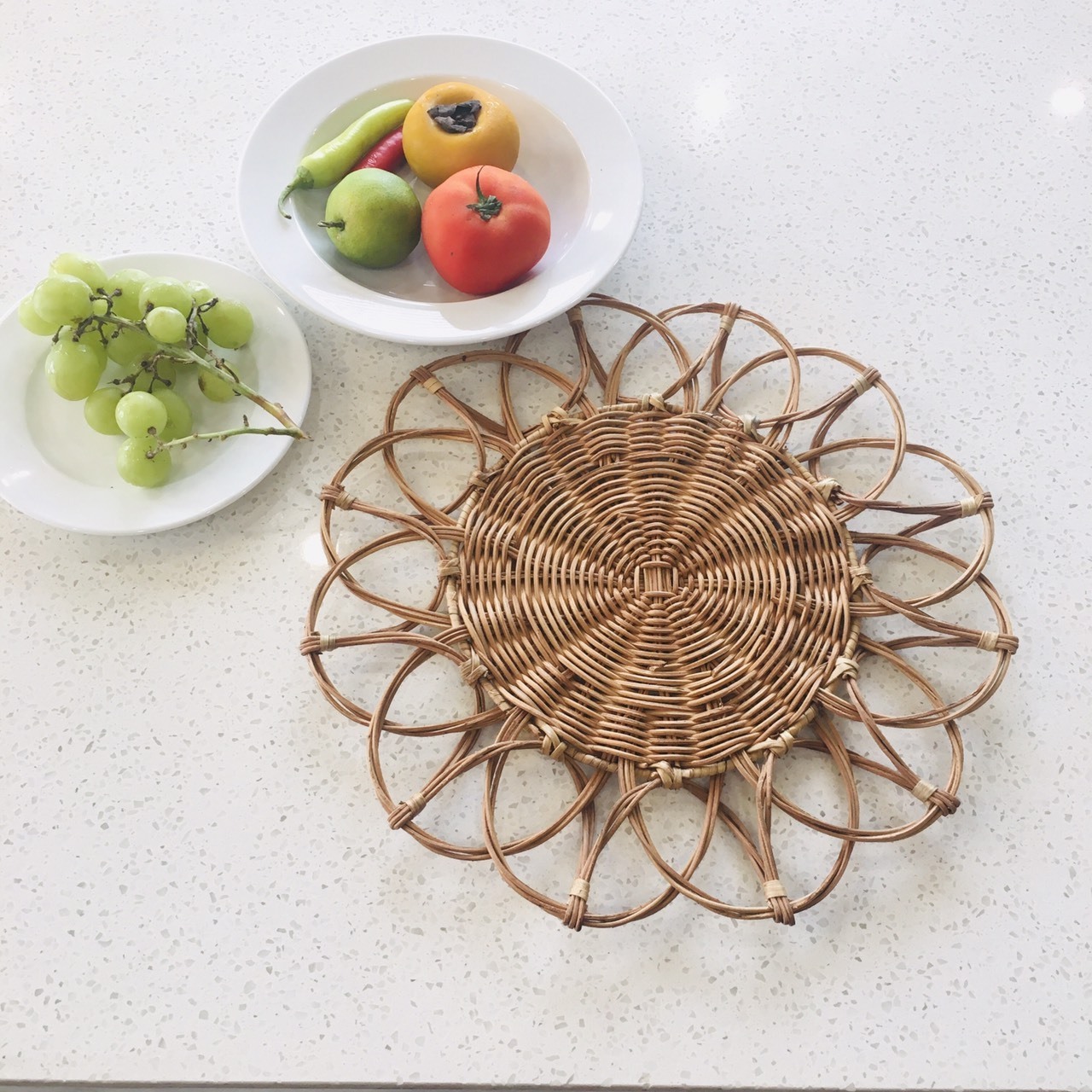 Wicker Rattan Placemat, Rattan Charger Plate, Home Decor