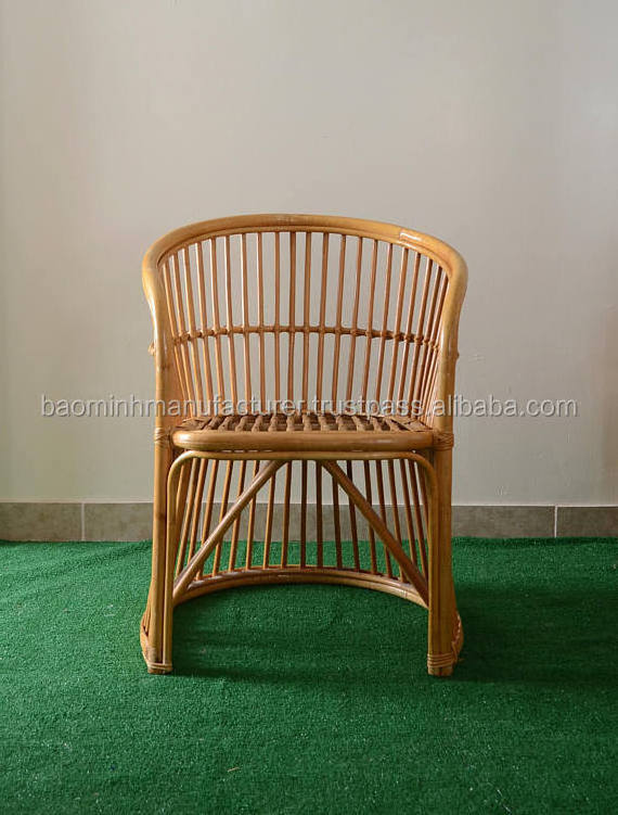 Vintage Boho Rattan Dining Chair