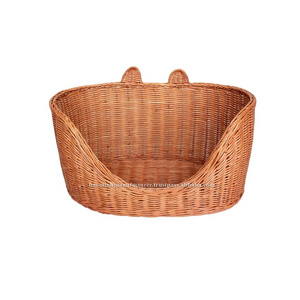 Handwoven Cat Beds Handmade for Pets Woven Cat Bed Pure Rattan Woven Cat Nest