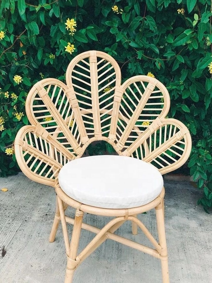 HOT SALE! Premium High Quality Rattan Flower Daisy Chair Natural Home Decor Living Room Manufacturer Rattan Chair