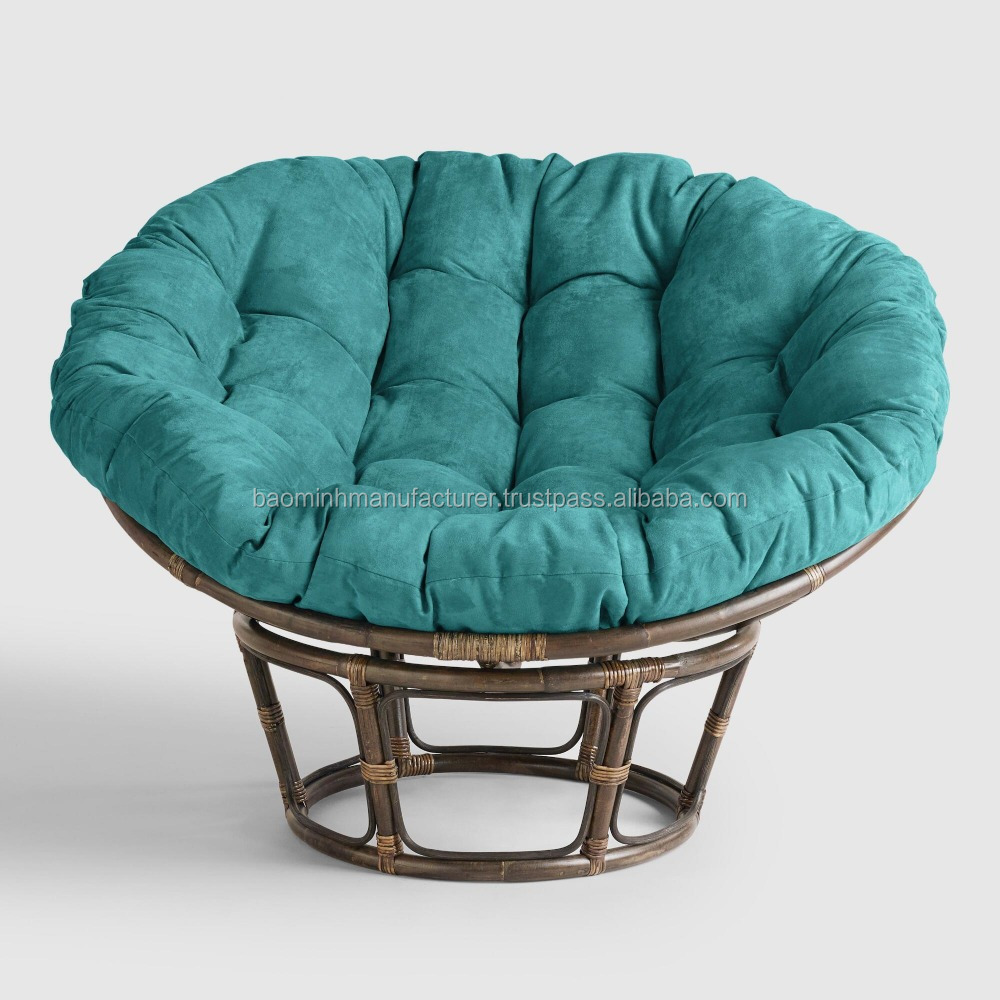 Papasan Taupe Chair Frame, handmade in Vietnam