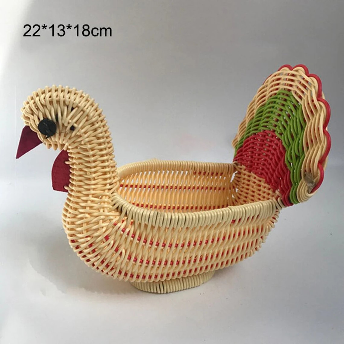 Wholesale cheapest rattan fruit basket with animal shape for Christmas decoration handmade from Vietnam