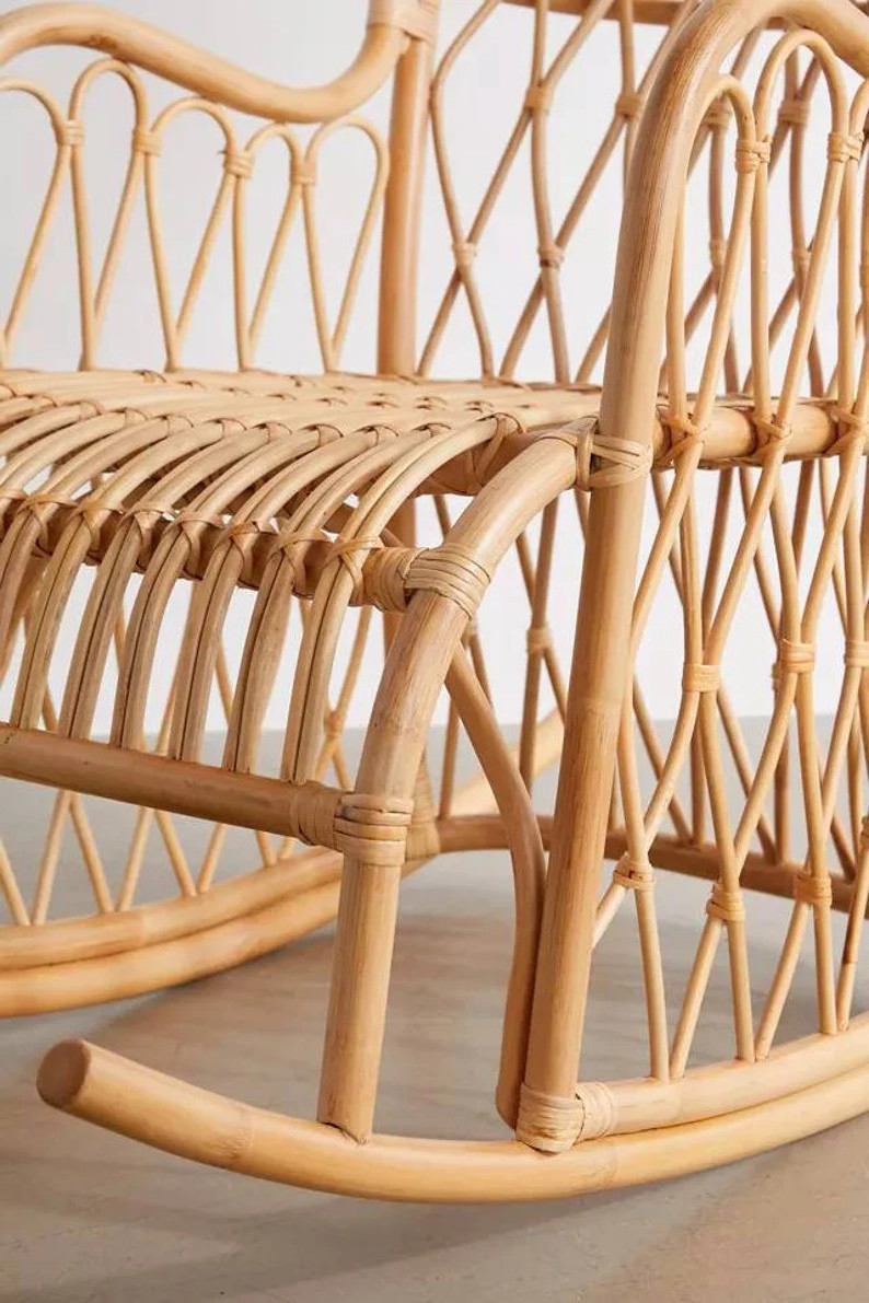 Rattan rocking chair Bamboo rocking chair cane rocking chair Rattan bamboo furniture