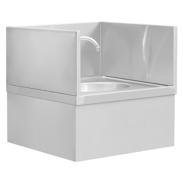 Commercial Bathroom Wash Basin Sink Hand Free Knee Operated Sink Stainless Steel Sink Washing Basin For Restaurant