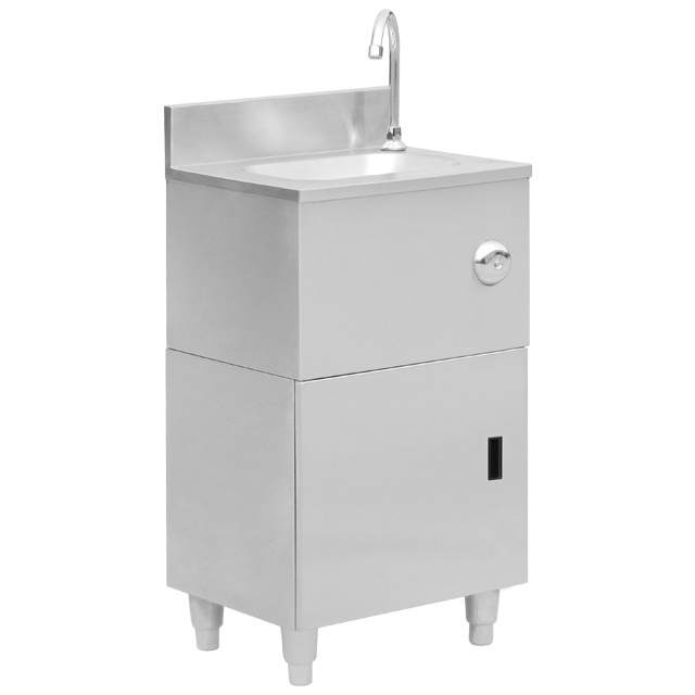 Commercial Bathroom Wash Basin Sink Hand Free Knee Operated Sink Stainless Steel Sink Washing Basin For Restaurant