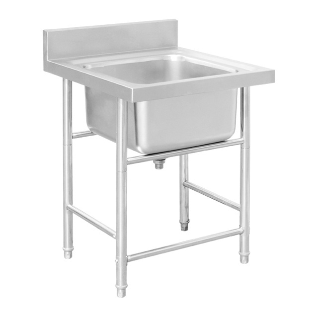 Restaurant Stainless Steel 304 Triple Sink Industrial Triple Sink With Under Shelf