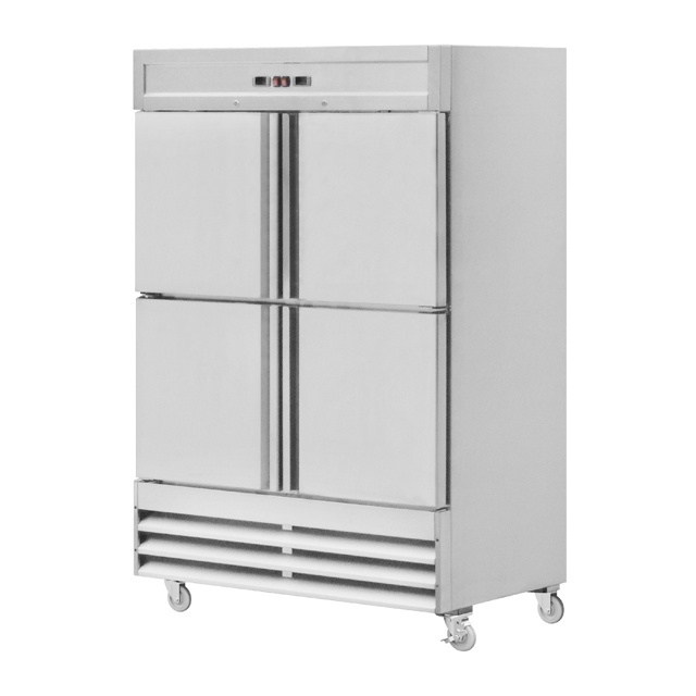 Restaurant Commercial American Style 110V Double Door Refrigerator Freezer Freezer Fridge Refrigerators Cart