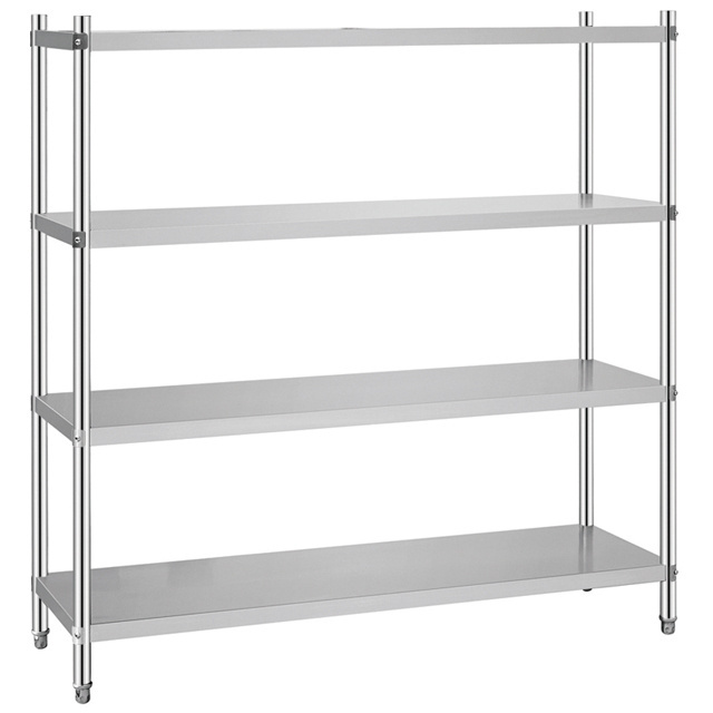 Restaurant Commercial Kitchen Stainless Steel Storage Adjustable Rack Used Kitchen 4 Tiers Shelf For Sale