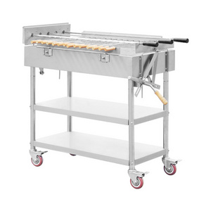 Grilled chicken machine used commercial rotisserie bbq grills for sale/large charcoal grills