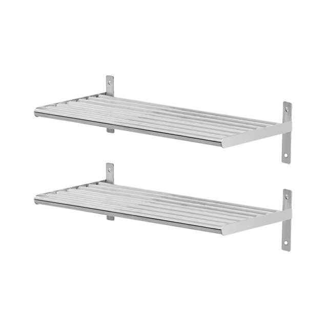 COSBAO Wholesale Cheap Price Towel Used Food Storage Rack Stainless Steel Pipe Wall Mounted Shelf