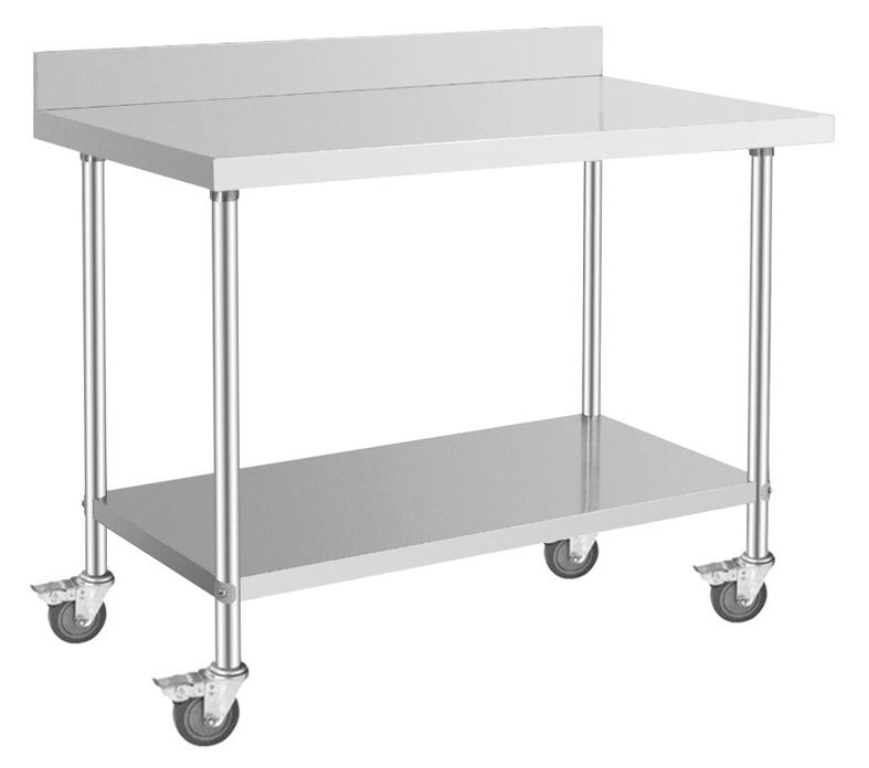 Commercial Kitchen Equipment Stainless Steel Tables Food Prep Console Table Stainless Steel Console Table With Wheels