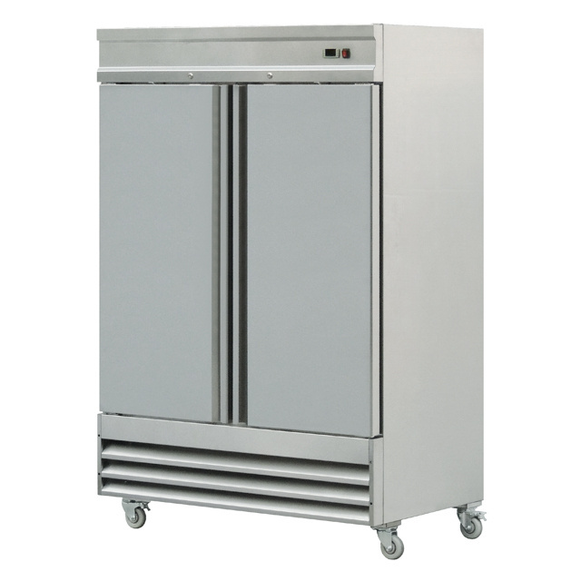 China Made High Quality Commercial  Double French Doors 110V Upright Refrigerator / American Refrigerator