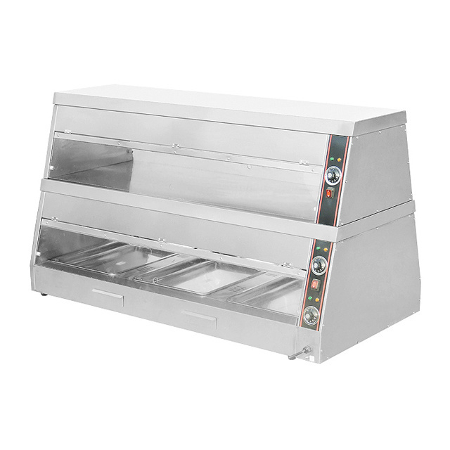 BN-BX2 Fast Food Restaurant Food Keep Warm Food Display Warmer Showcase For Hamburger And Chips Fried Chicken Warmer Display