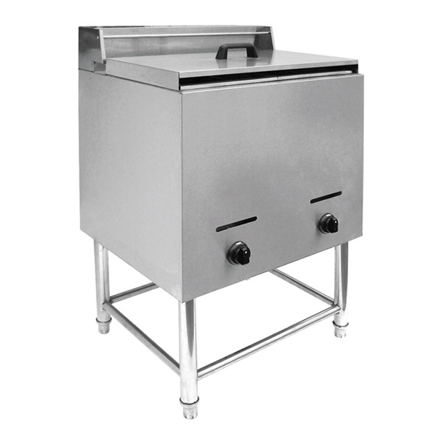 Double Tanks Counter Top Stainless Steel Commercial Gas Potato Chips Fryer