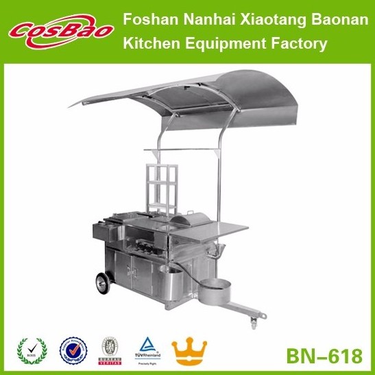 Stainless Steel Catering Equipment Mobile Food Carts Vending Truck CART For Street Snacks