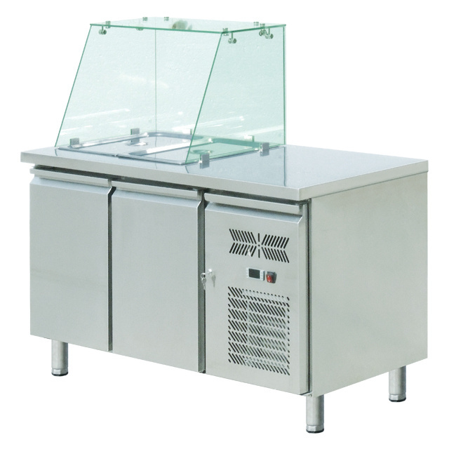 Wholesale High Quality Commercial Refrigerated Sandwich Counter / Marble Prep Tabletop Used Pizza Salad Sandwich Refrigerator