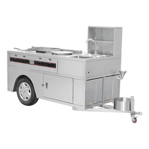 2017 Hot Sale Stainless Steel Heavy Duty Mobile Food Trailer, Hot Dog Cart With Umbrella