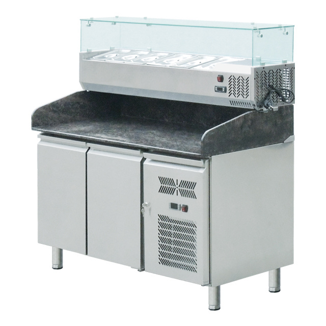 Wholesale High Quality Commercial Refrigerated Sandwich Counter / Marble Prep Tabletop Used Pizza Salad Sandwich Refrigerator