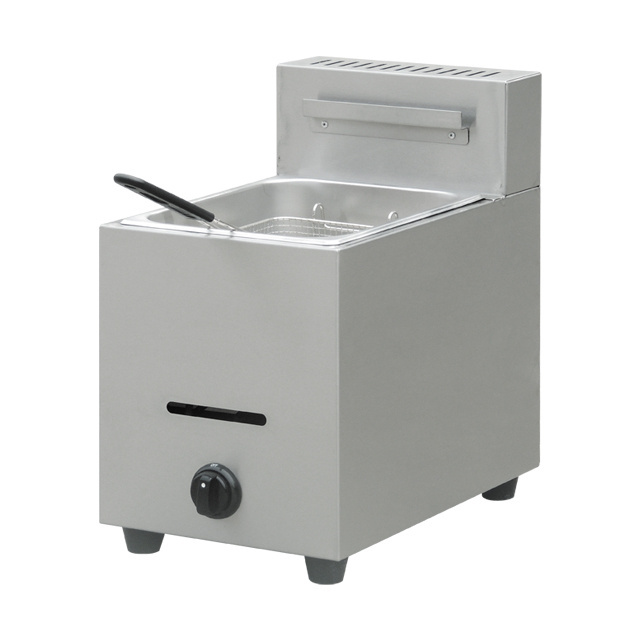 Double Tanks Counter Top Stainless Steel Commercial Gas Potato Chips Fryer