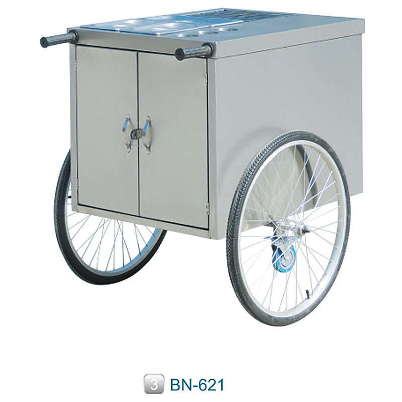 Multi-functional Snack Cart 2 Big Wheels Pie Waggon Hot Dog Carts