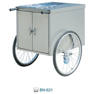 Multi-functional Snack Cart 2 Big Wheels Pie Waggon Hot Dog Carts