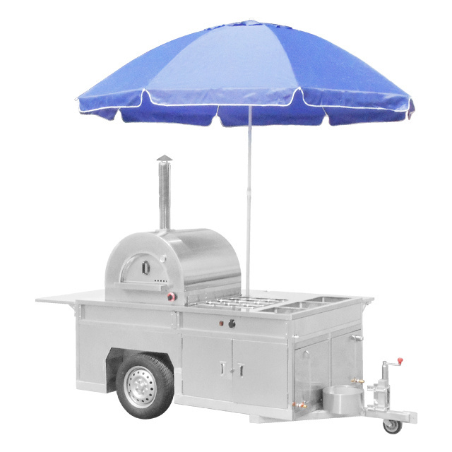 Gas Food Equipment Fast Food Trailer / LPG Mobile Used Domino's Pizza Food Vending Truck 2021 New Custom Stainless Outdoor