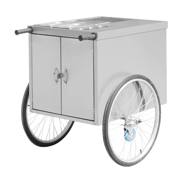 2018 Mobile Bespoke Stainless Steel Fast Food Hot Dog Vending Cart